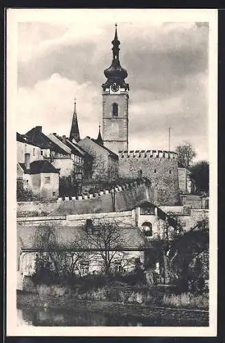 AK Pisek, Blick zur Burg