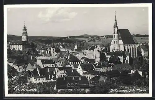 AK Krumau / Cesky Krumlov, Blick auf den Ort