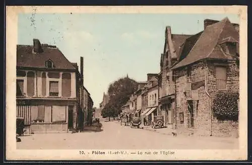 AK Plélan, La rue de l`Église