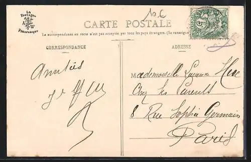 AK Plélan-le-Grand, La Mairie, la route de Rennes
