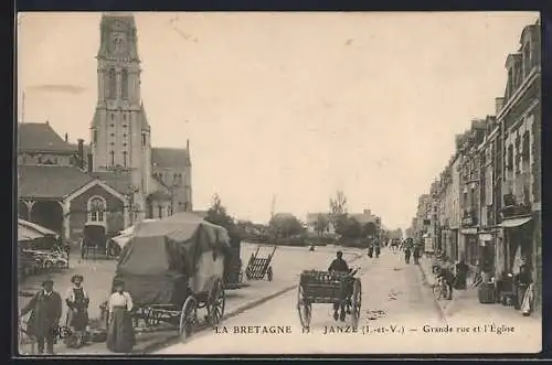 AK Janzé, Grande rue et l`Église