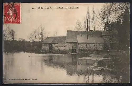 AK Janzé, Le Moulin de la Francelle et son étang paisible