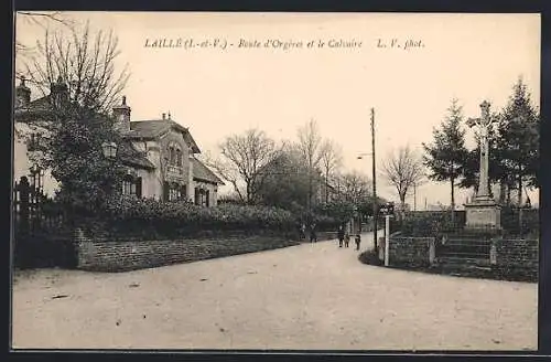 AK Laillé, Route d`Orgères et le Calvaire