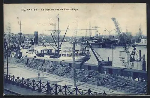 AK Nantes, le port au bas de l`hermilage, Hafen