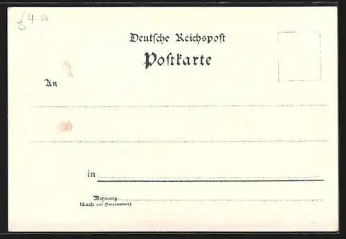 Lithographie Hamburg, Hafen mit Segelschiffen