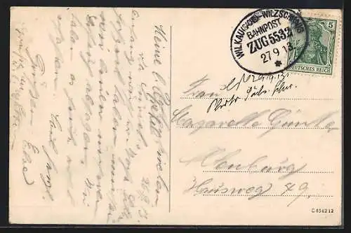 AK Rothenkirchen i. Vogtl., Knaben vor einem Gebäude