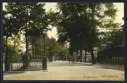 AK Hilversum, Emmastraat, Blick in den Ort