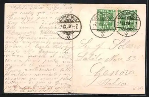 AK Rorschach, Teilansicht mit Kirche