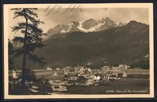 AK Sils, Panorama mit PIz Corvatsch