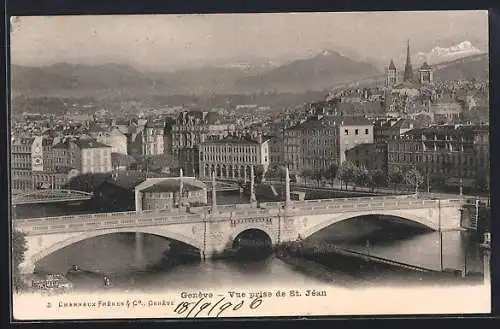 AK Genève, Vue prise de St. Jean