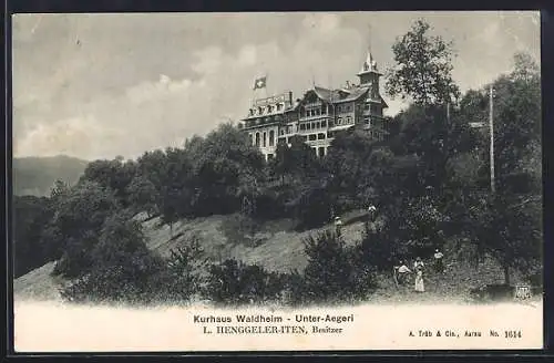 AK Unter-Aegeri, Kurhaus Waldheim L. Henggeler-Iten