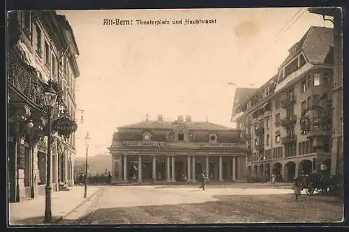 AK Bern, Theaterplatz und Hauptwacht, Alt-Bern