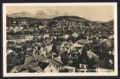 AK St. Gallen, Teilansicht mit Säntis