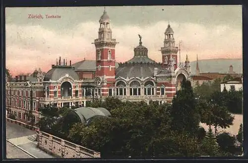 AK Zürich, Blick zur Tonhalle