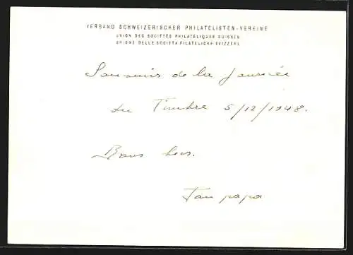 AK Tag der Briefmarke 1948, Mädchen mit Brief