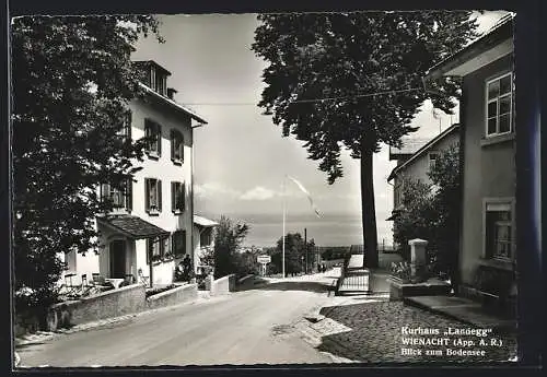 AK Wienacht, Hotel Landegg, Blick zum Bodensee