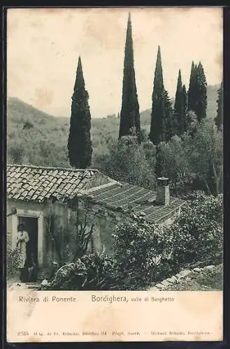 AK Bordighera, valle di Borghetto, Riviera di Ponente