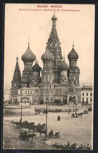 AK Moskau / Moscou, Cathédrale de St. Basile-Blajennoy