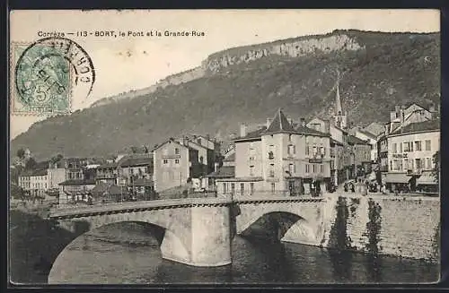 AK Bort, le Pont et la Grande-Rue