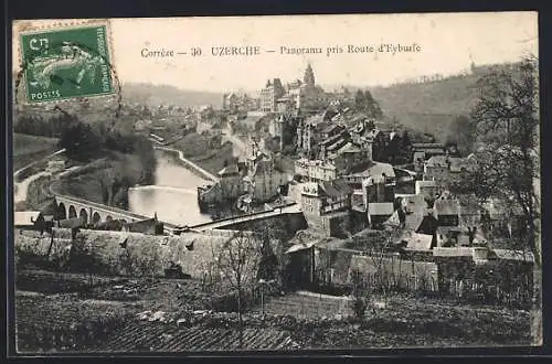 AK Uzerche, Panorama pris Route d`Eyburie