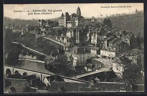 AK Uzerche, Vue générale prise Route d`Eyburie