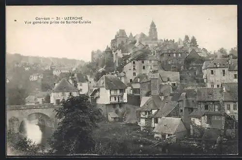 AK Uzerche, Vue générale prise de Sainte-Eulalie