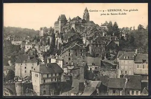 AK Uzerche, Vue générale prise de Sainte-Eulalie