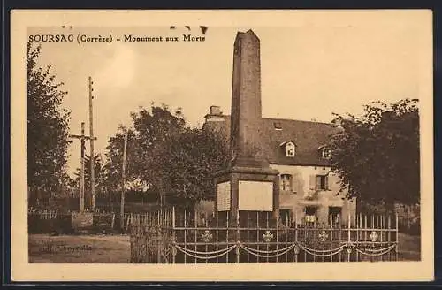 AK Soursac, Monument aux Morts