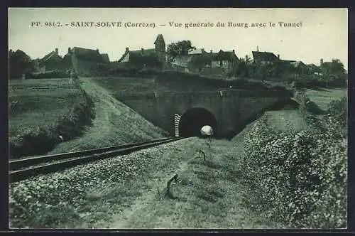 AK Saint-Solve, Vue générale du Bourg avec le Tunnel