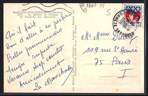 AK Beaulieu-sur-Dordogne, La Maison de Clarière et Chapelle des Pénitents