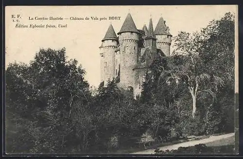 AK Bort, Château de Vals entouré de verdure