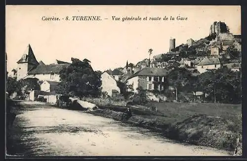 AK Turenne, Vue générale et route de la Gare