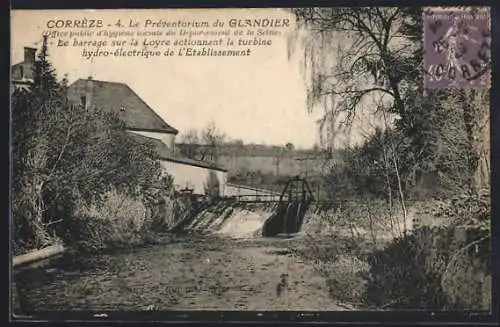 AK Glandier, Barrage sur la Loyre et turbine hydro-électrique du Préventorium du Glandier