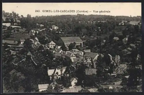 AK Gimel-les-Cascades, Vue générale du village et du paysage environnant