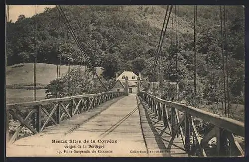 AK Gimel, Pont suspendu de Chamion dans les gorges de la Dordogne