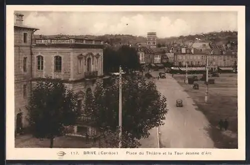 AK Brive, Place du Théâtre et la Tour Jeanne d`Arc