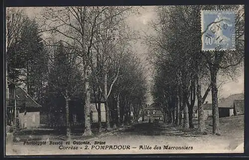 AK Pompadour, Allée des Marronniers