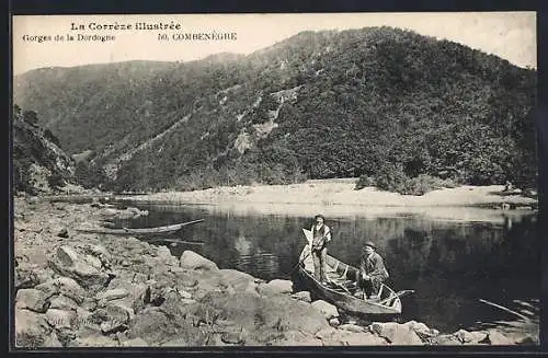 AK Combenegre, Gorges de la Dordogne avec pêcheurs en barque