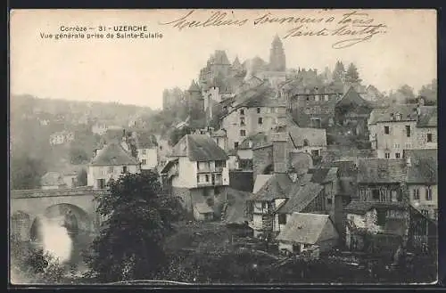 AK Uzerche, Vue générale prise de Sainte-Eulalie