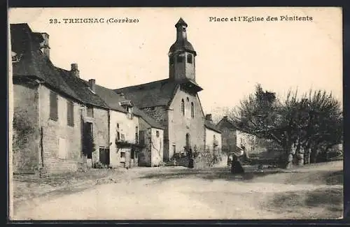 AK Treignac, Place et l`Église des Pénitents