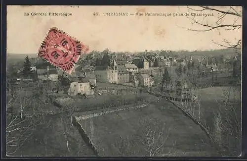 AK Treignac, Vue Panoramique prise de Chameyrot