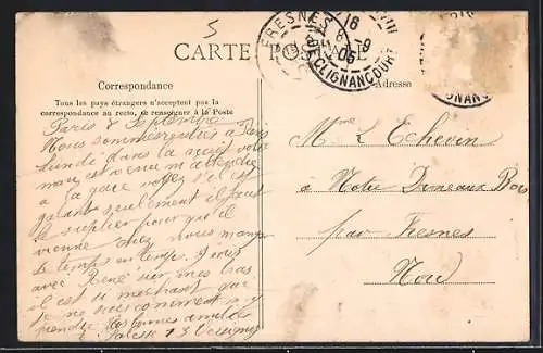 AK Treignac, Vue Panoramique prise de Chameyrot