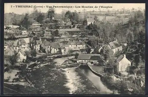 AK Treignac, Vue panoramique, Les Moulins de l`Hospice