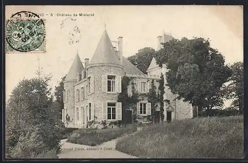 AK Ussel, Château de Malaret entouré d`arbres et de verdure