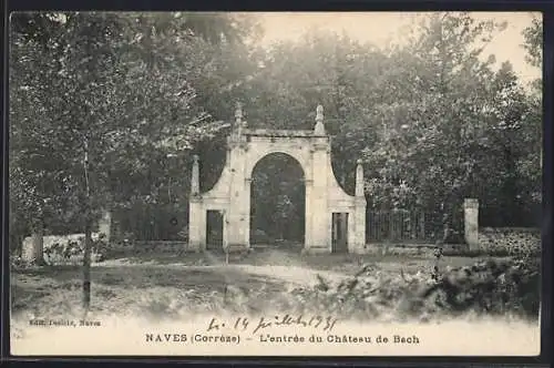 AK Naves, L`entrée du Château de Bach