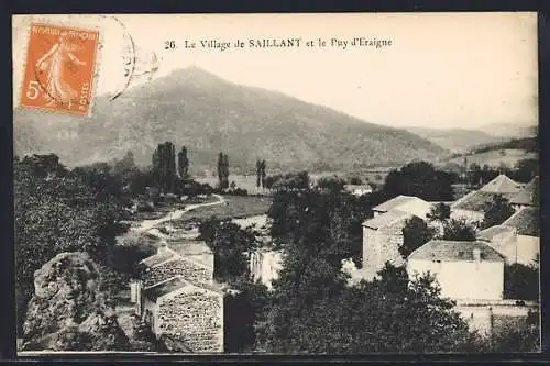 AK Saillant, Vue du village et du Puy d`Eraigne