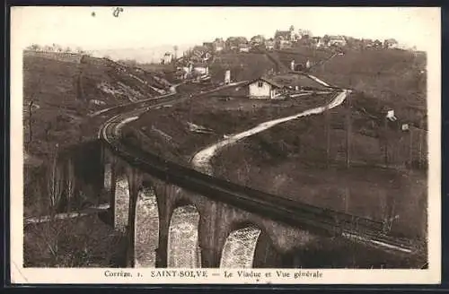 AK Saint-Solve, Le Viaduc et Vue générale