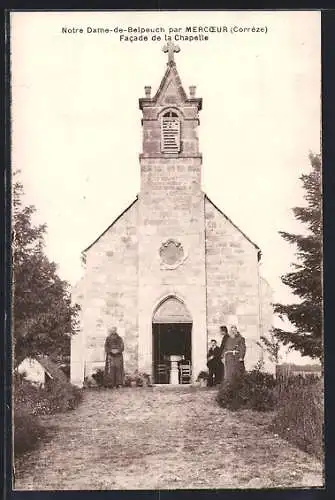 AK Mercoeur, Facade de la Chapelle Notre Dame-de-Belpeuch