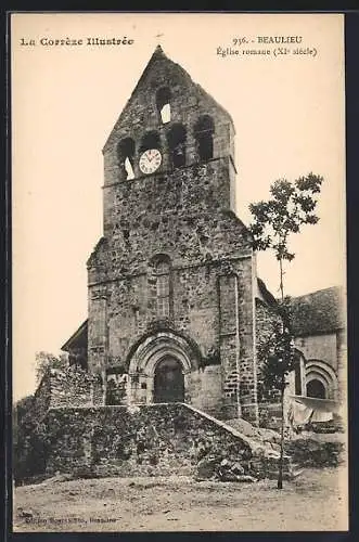 AK Beaulieu, Église romane (XIe siècle)