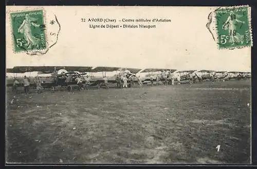 AK Avord /Cher, Centre militaire d`Aviation, Ligne de Départ, Division Nieuport